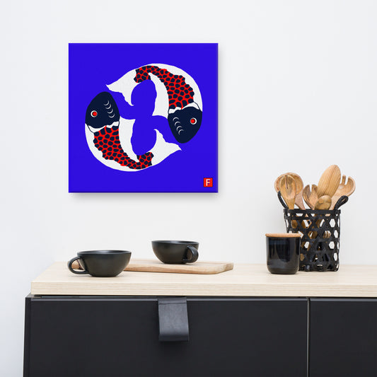 Canvas (16" X 16") Pisces Yin & Yang