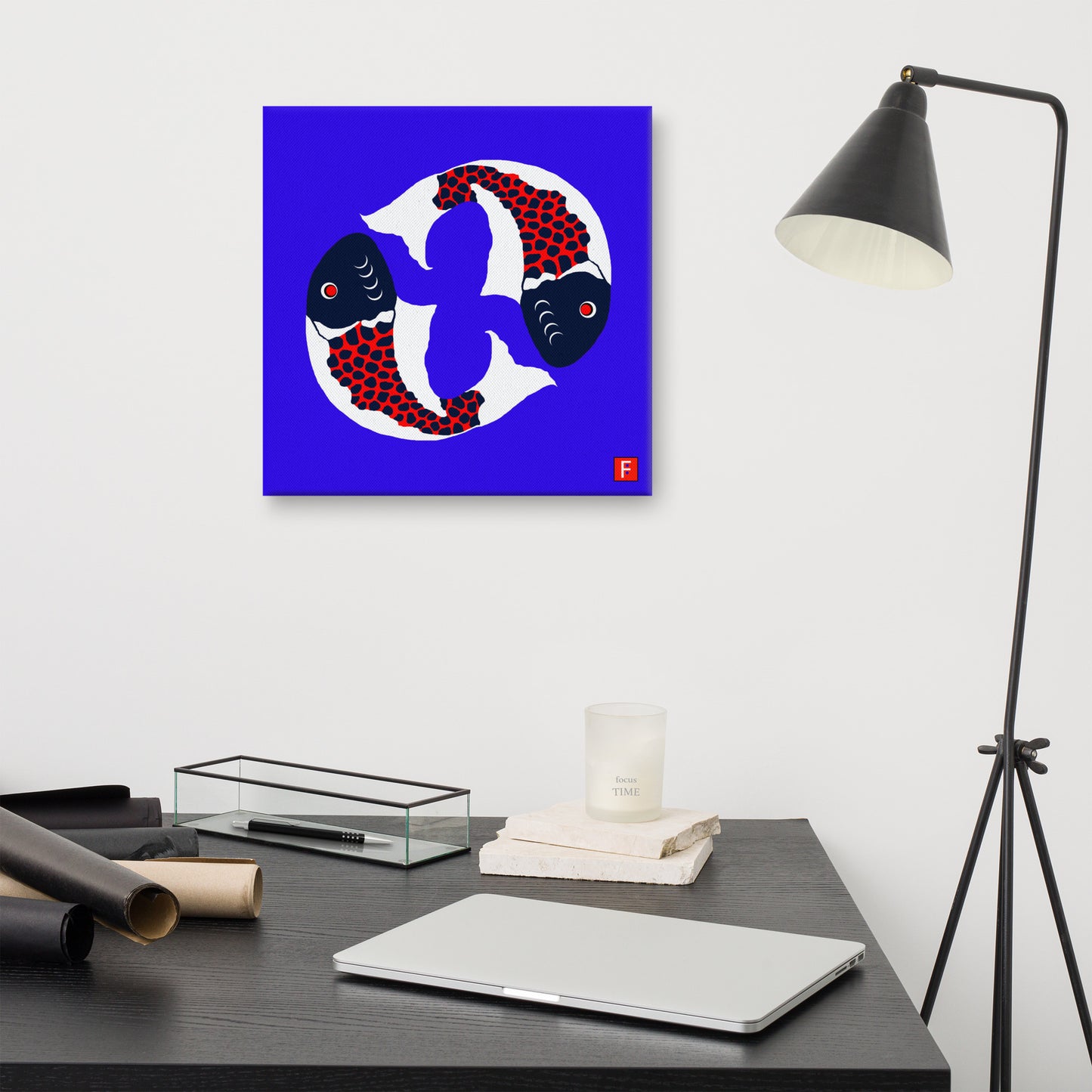 Canvas (16" X 16") Pisces Yin & Yang