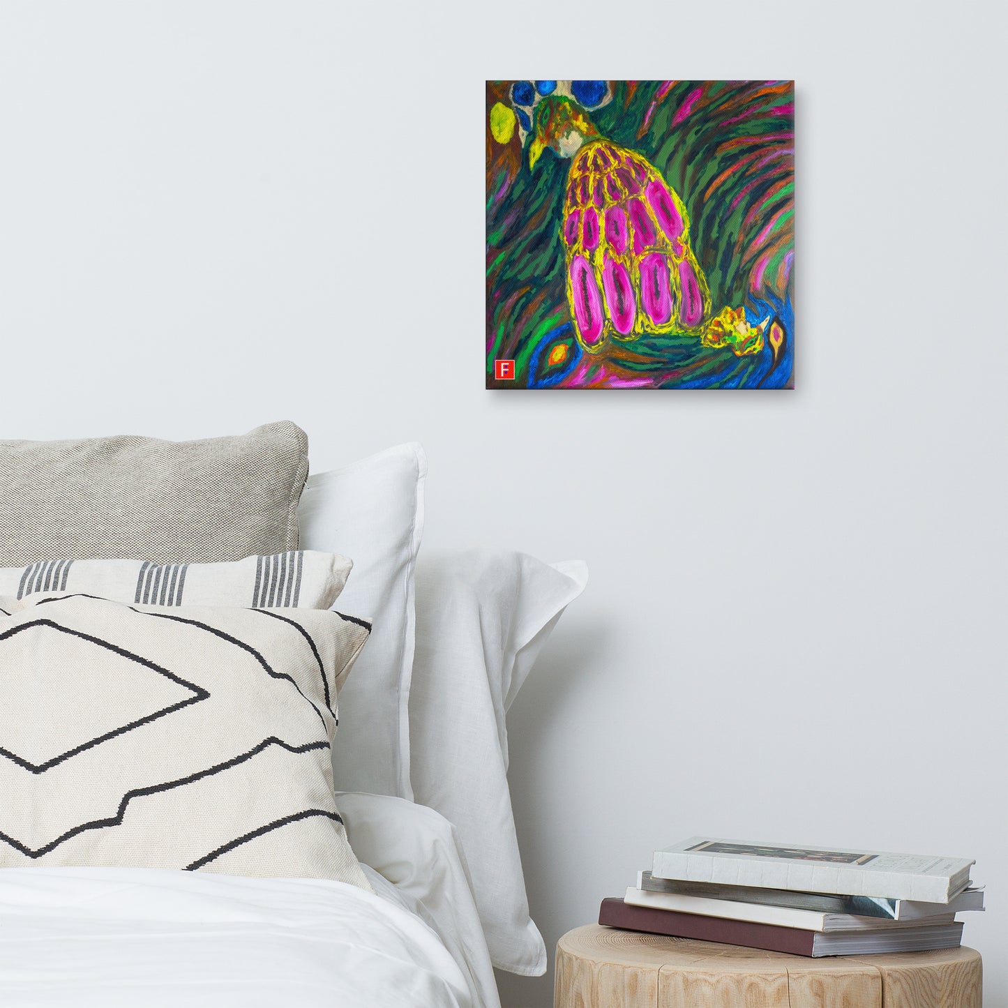 Canvas (16" X 16") Rooster & Phoenix 3