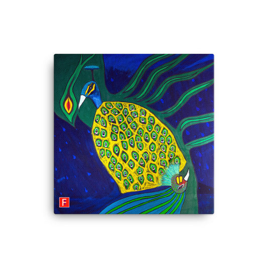 Canvas (16" X 16") Rooster & Phoenix 1