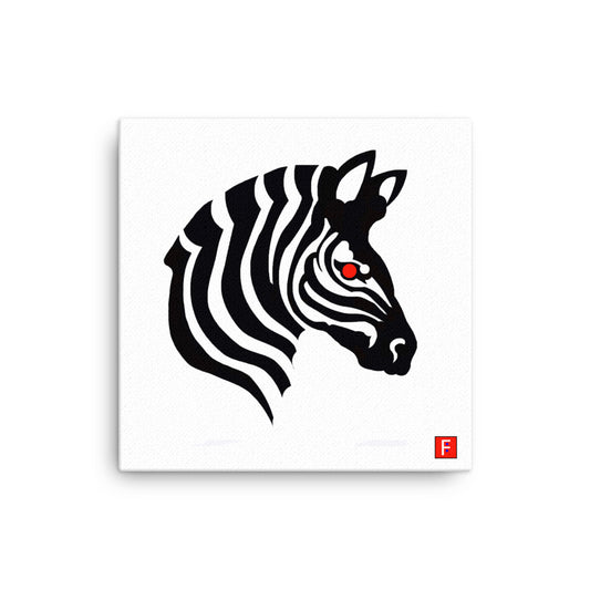 Canvas (16" X 16") Zebra Red Eye