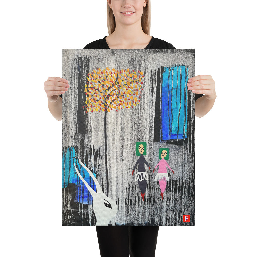 Canvas (18" X 24") Rabbit