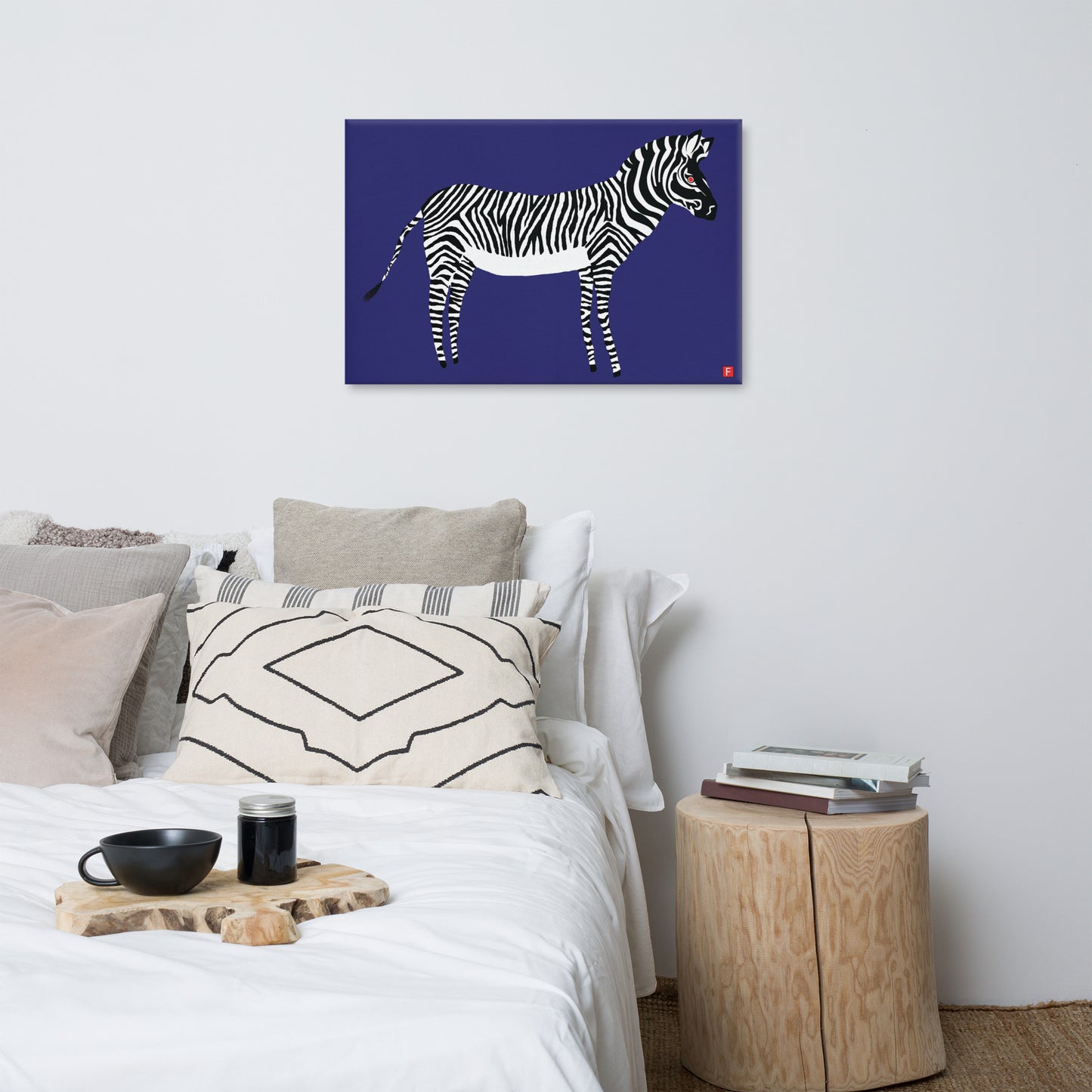 canvas (24" x 36") Zebra Red Eye