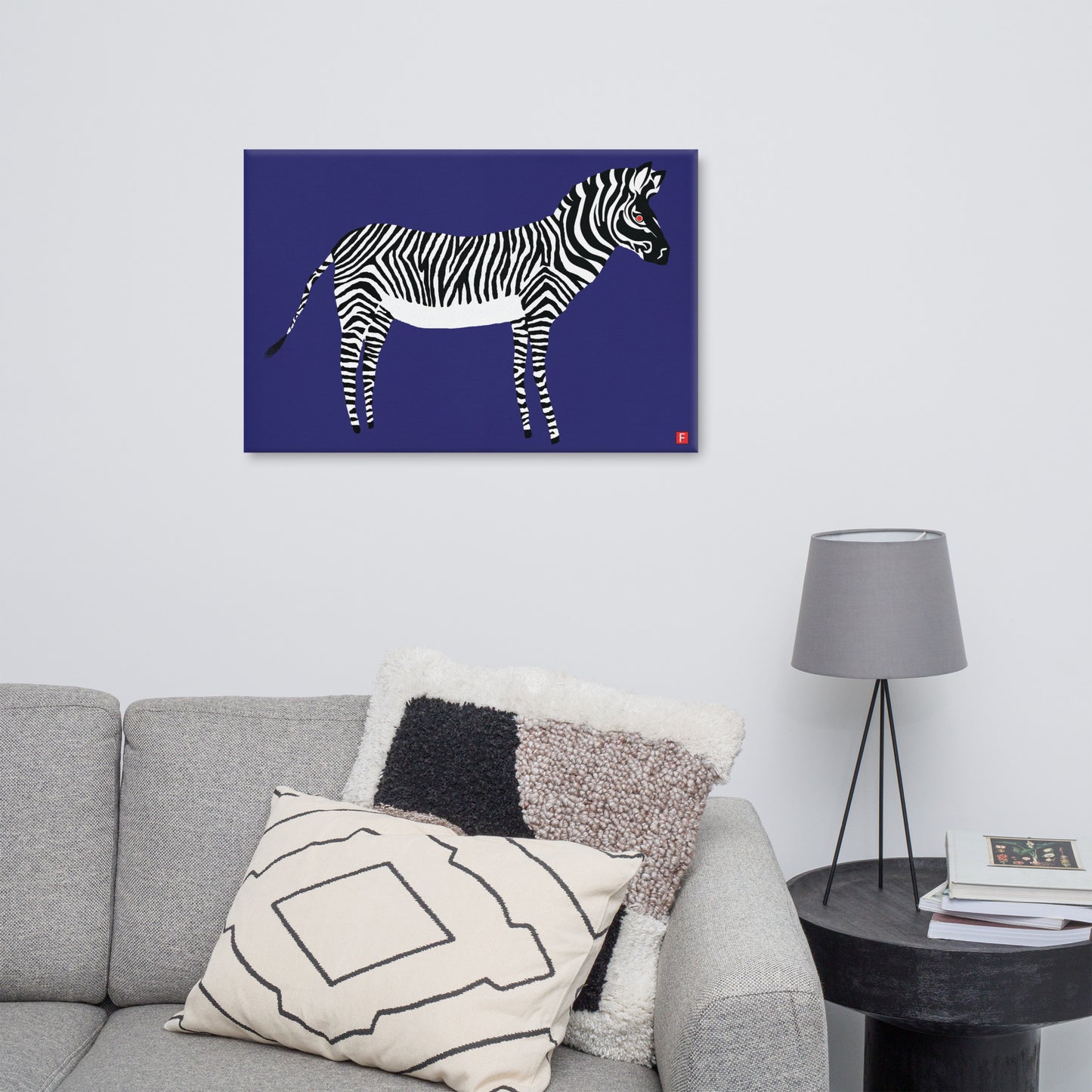 canvas (24" x 36") Zebra Red Eye