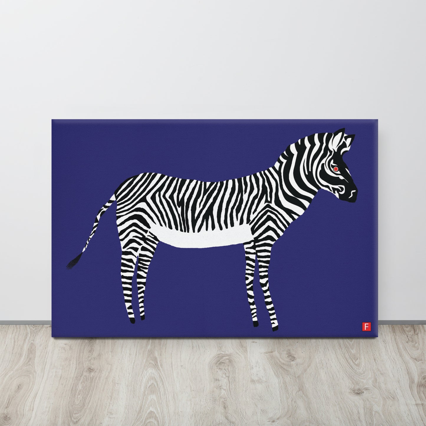 canvas (24" x 36") Zebra Red Eye