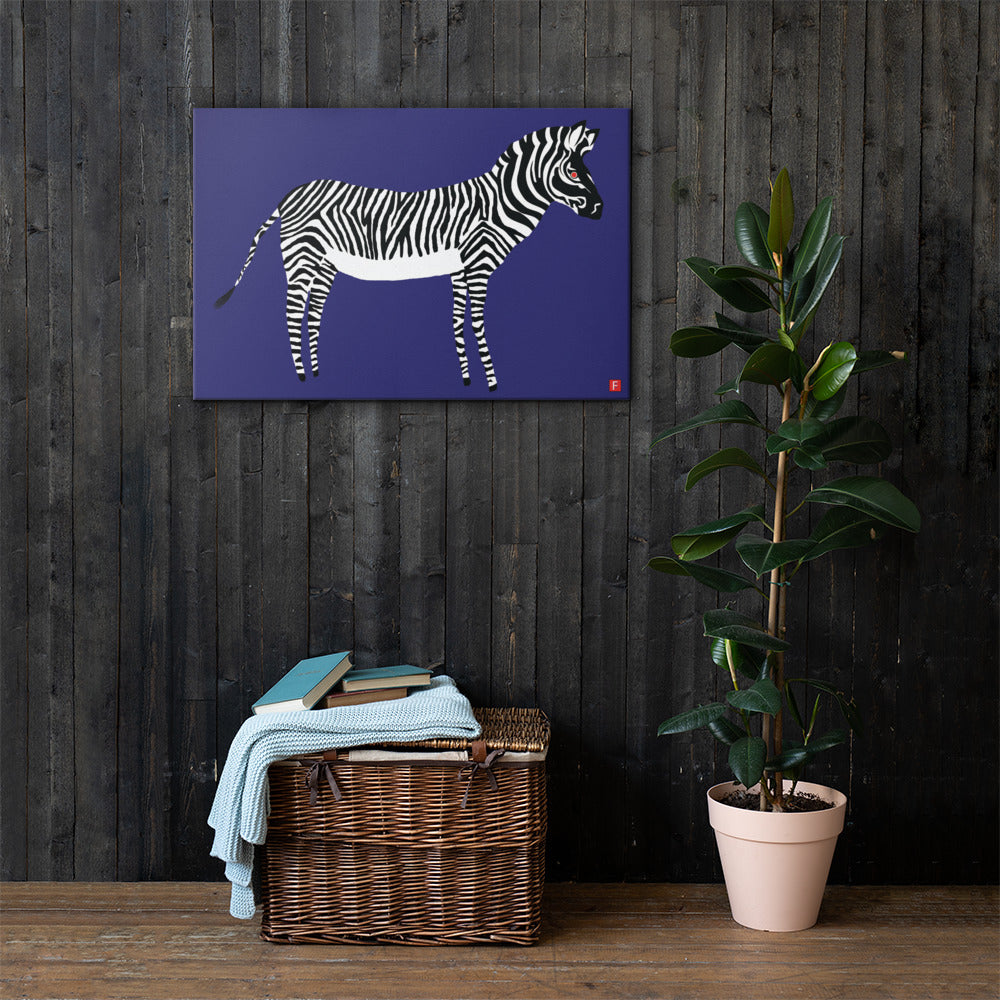 canvas (24" x 36") Zebra Red Eye
