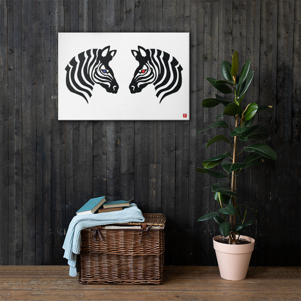 canvas (24" x 36") Zebra (A Kiss)