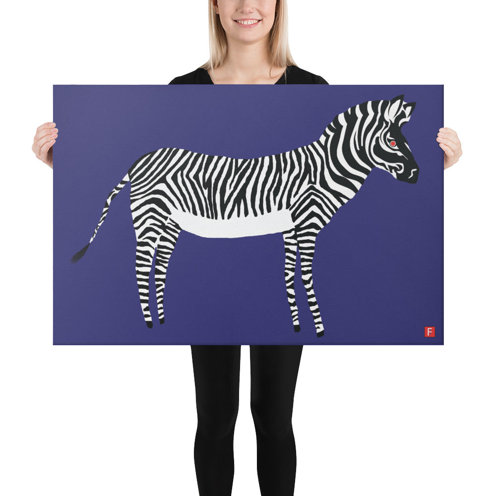 canvas (24" x 36") Zebra Red Eye