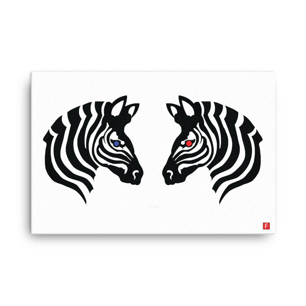 canvas (24" x 36") Zebra (A Kiss)
