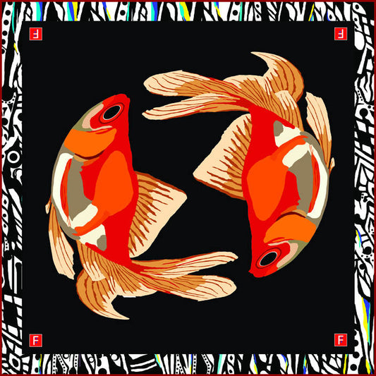 Silk Scare 2 Fish (Yin & Yang)
