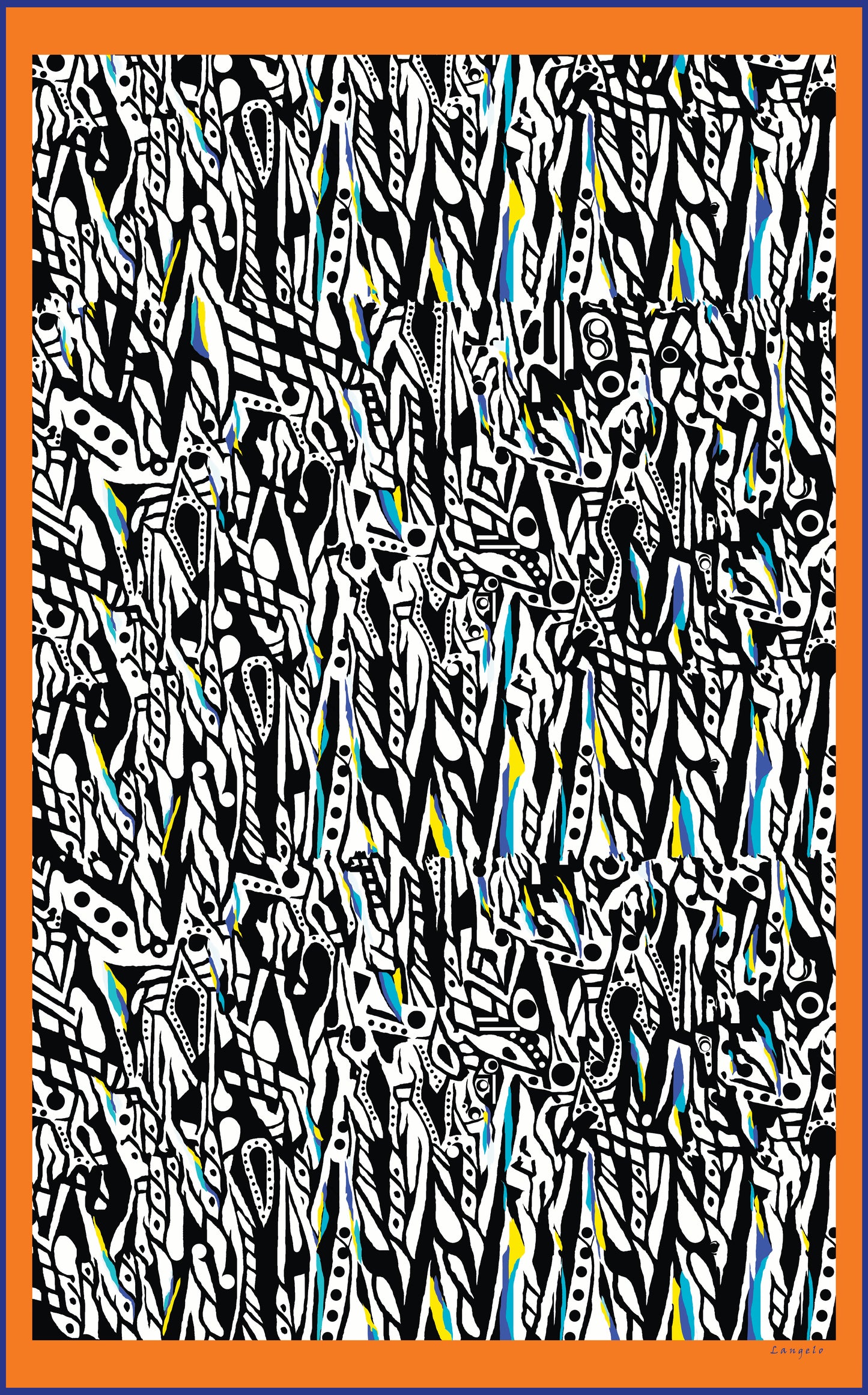 Silk Scarf 11 (Unisex) Abstract