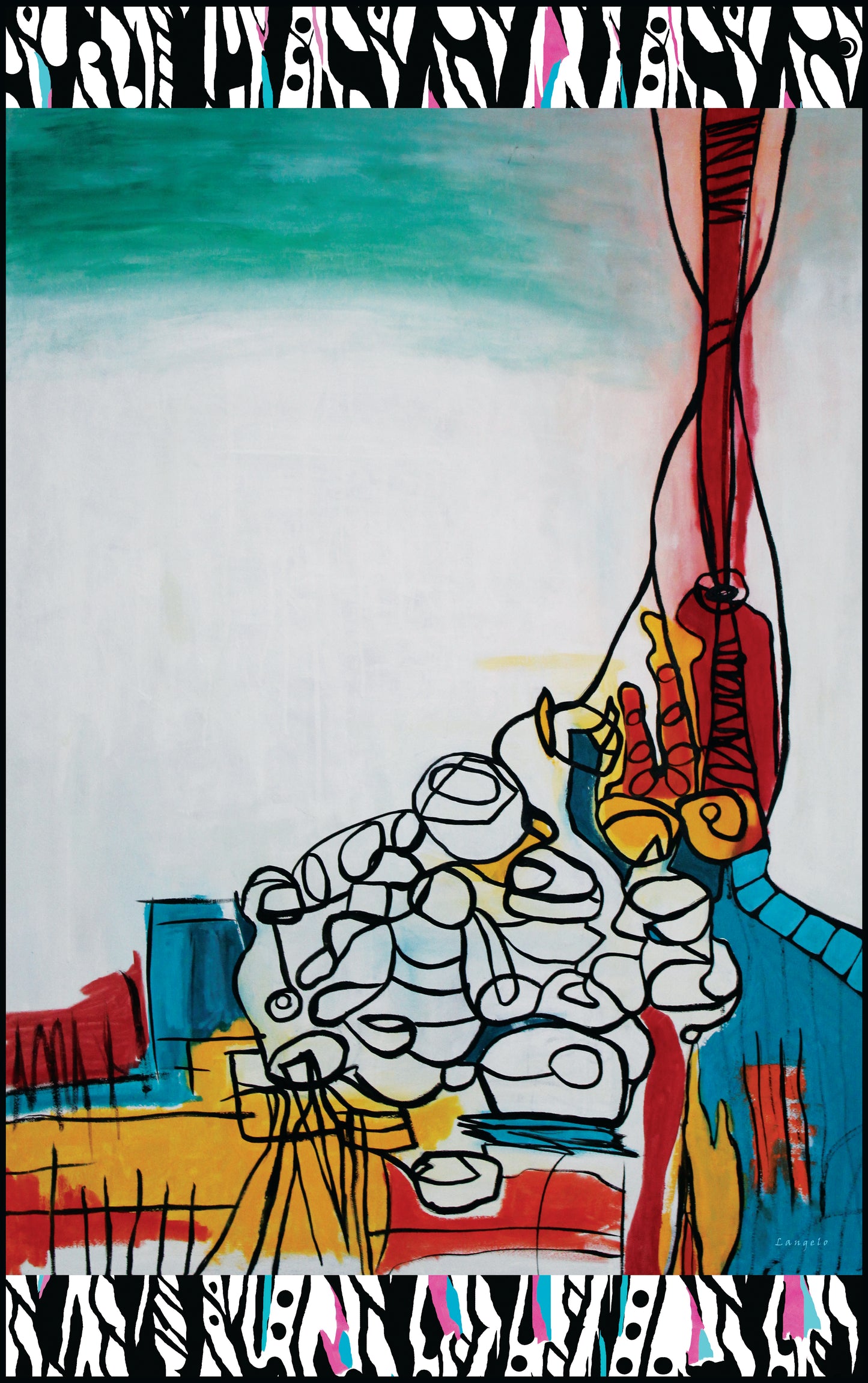 Silk Scarf 7 (Unisex) Abstract Art