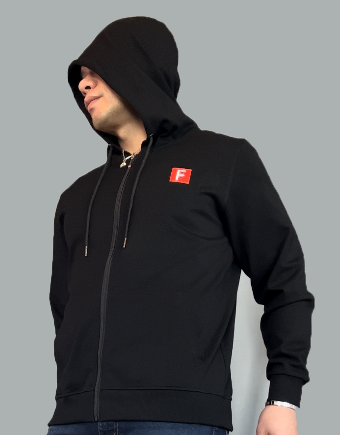 Unisex Hoodie (with Zipper) Black