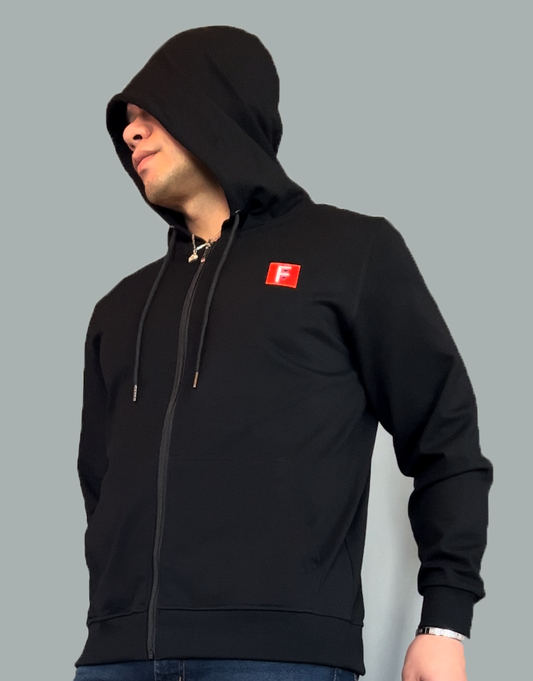 Unisex Hoodie (with Zipper) Black