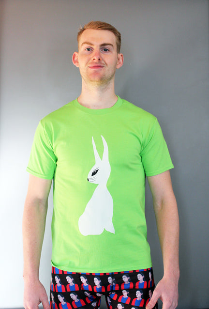 Tee Shirt GREEN (Unisex) Rabbit Original Artwork