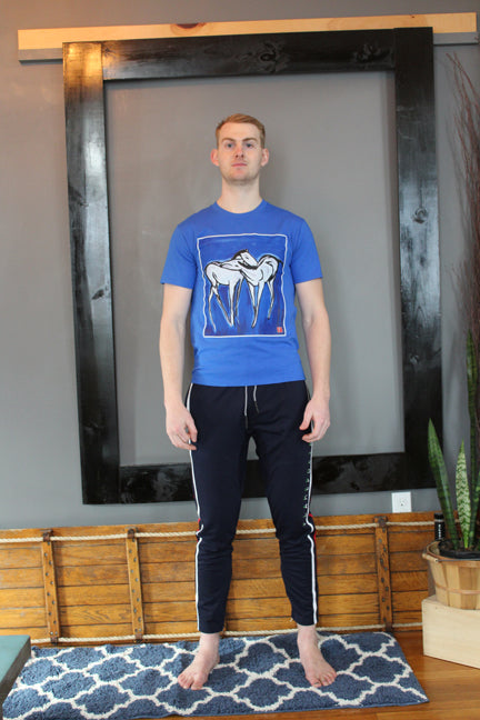 Tee Shirt BLUE (Unisex) Horses Original Artwork
