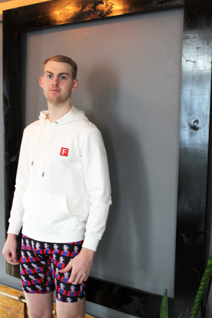 Unisex Hoodie WHITE Yin Yang Pisces Original Artwork