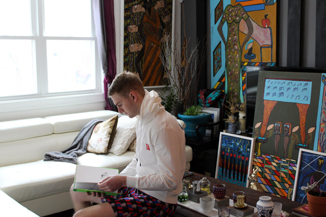 Unisex Hoodie WHITE Yin Yang Pisces Original Artwork