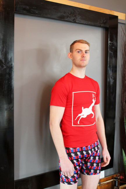 Tee Shirt RED (Unisex) Deer Original Artwork