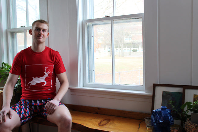 Tee Shirt RED (Unisex) Deer Original Artwork