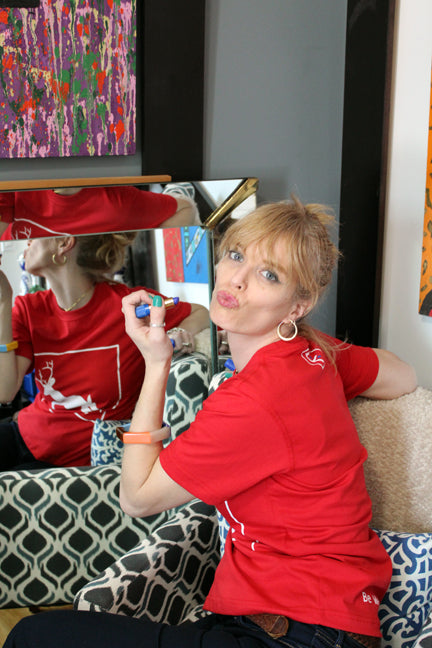 Tee Shirt RED (Unisex) Deer Original Artwork