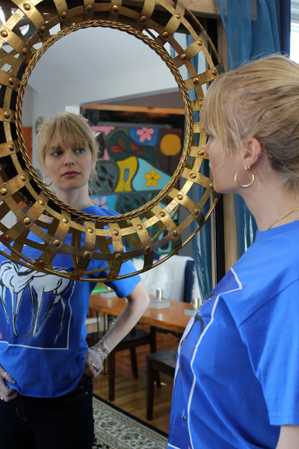 Tee Shirt BLUE (Unisex) Horses Original Artwork