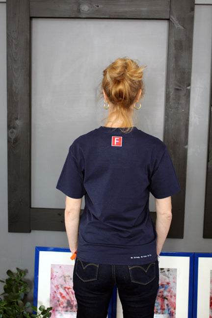 Tee Shirt DARK BLUE (Unisex) Elephants Original Artwork