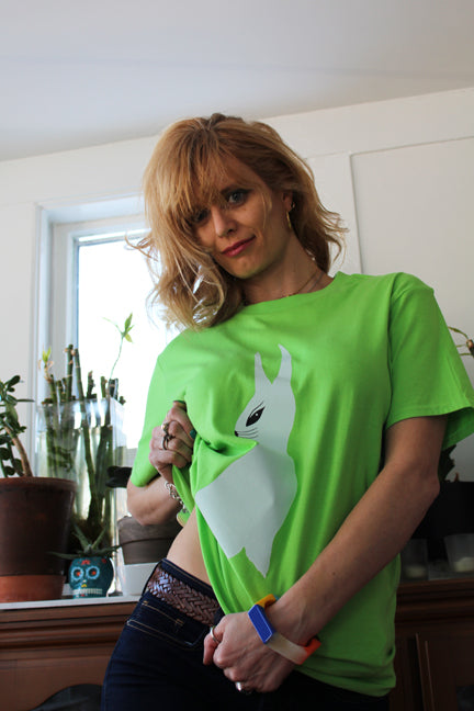 Tee Shirt GREEN (Unisex) Rabbit Original Artwork