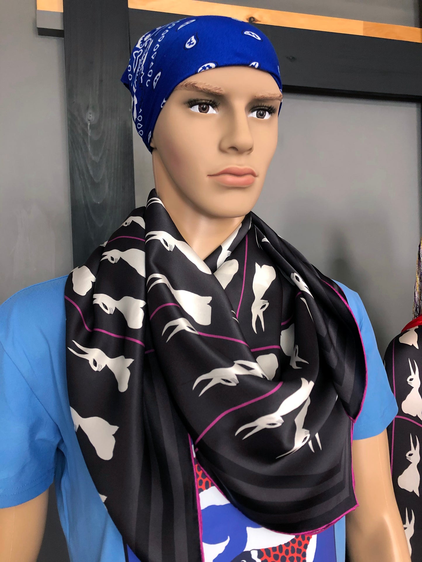 Silk Scarf 3 (Unisex) Bunny