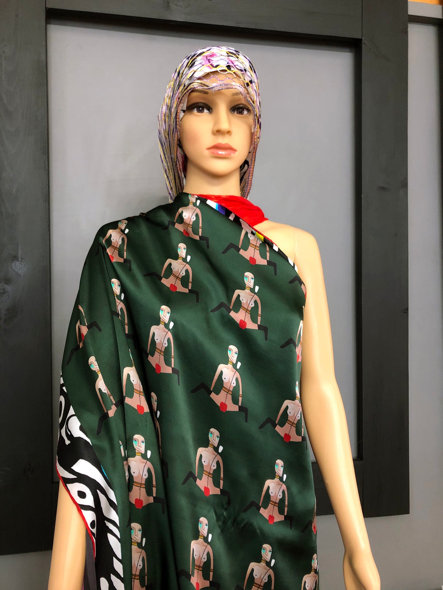 Silk Scarf 5 (Unisex) Nude Woman