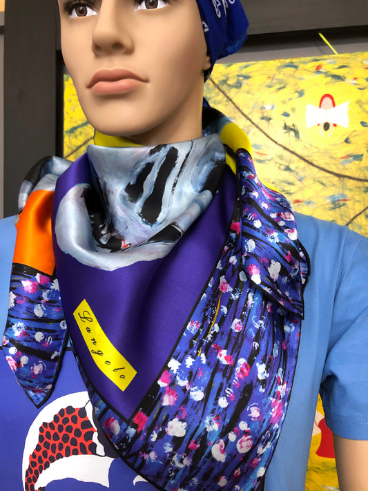 Silk Scarf 6 (Unisex) Skull