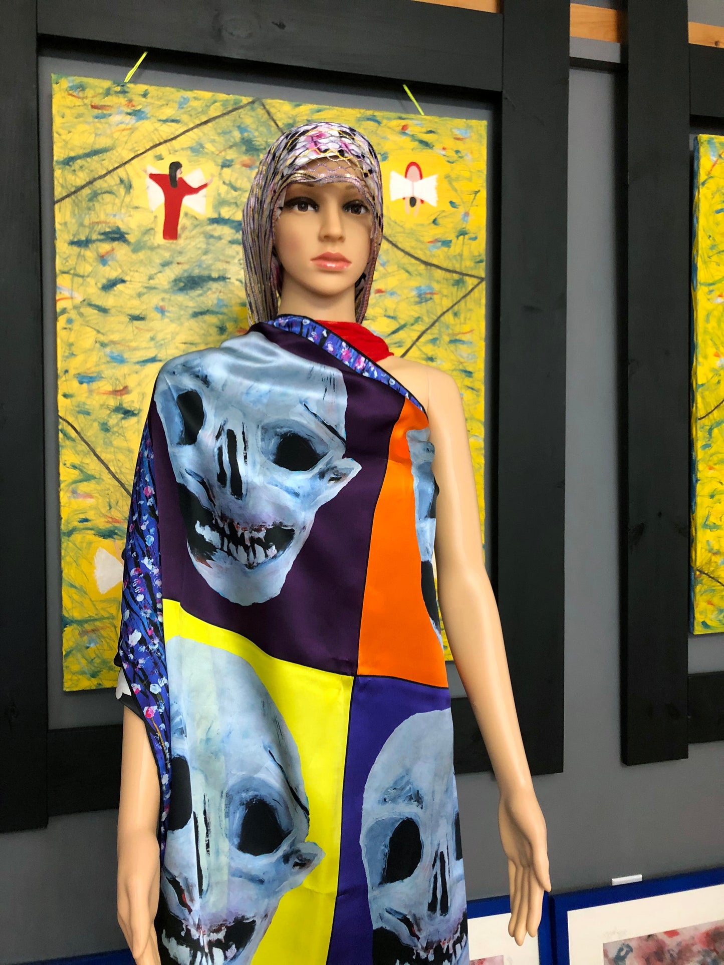 Silk Scarf 6 (Unisex) Skull