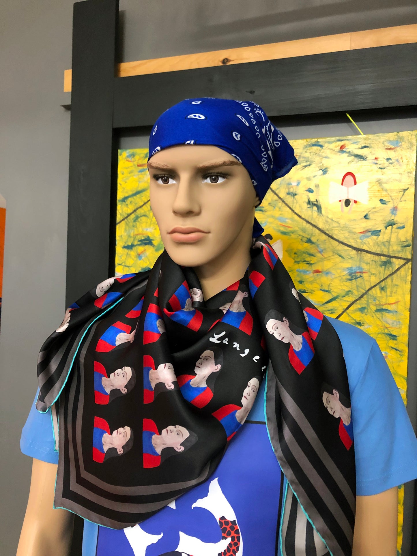 Silk Scarf 4 (Unisex) Woman Face