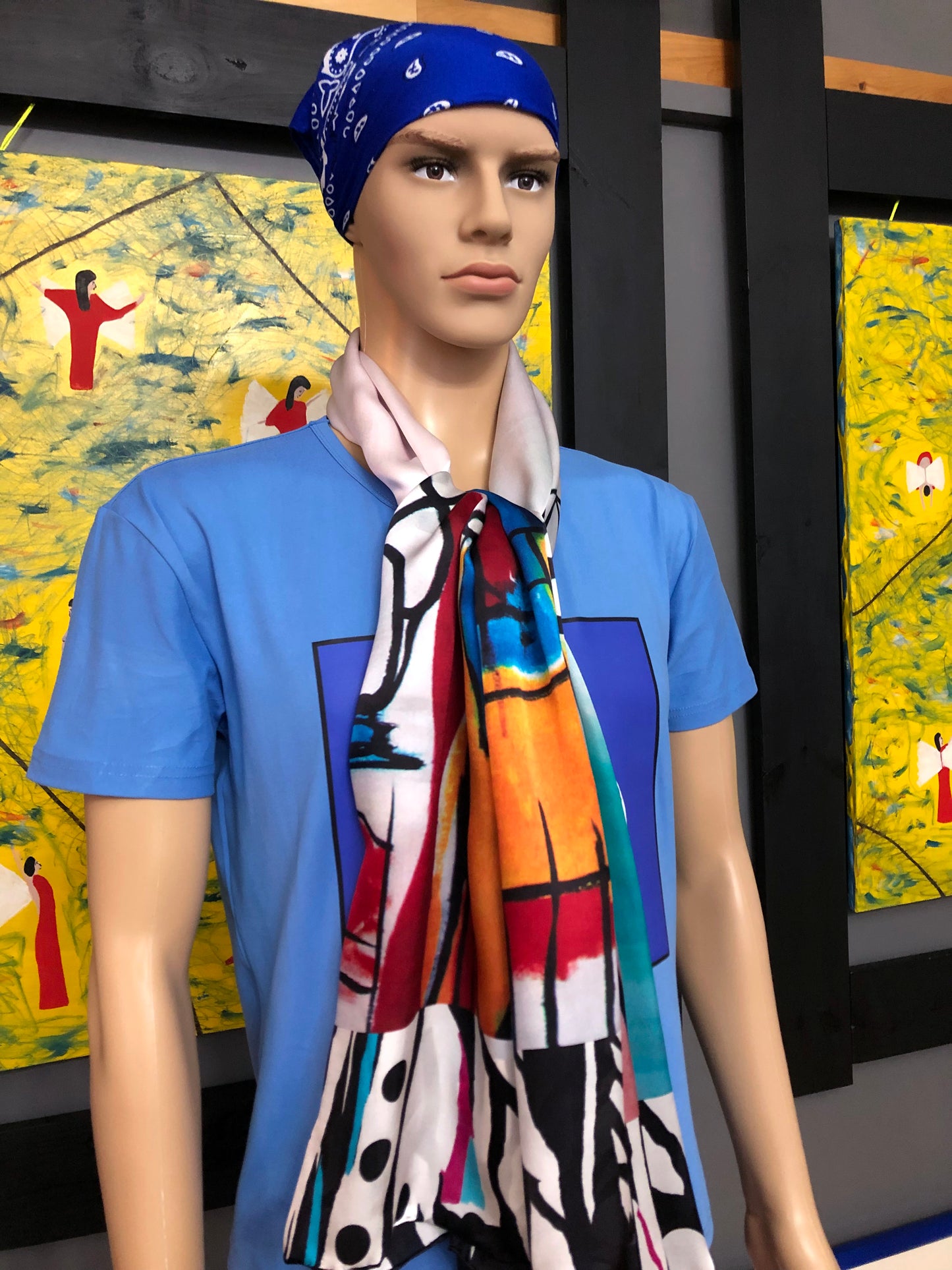 Silk Scarf 7 (Unisex) Abstract Art