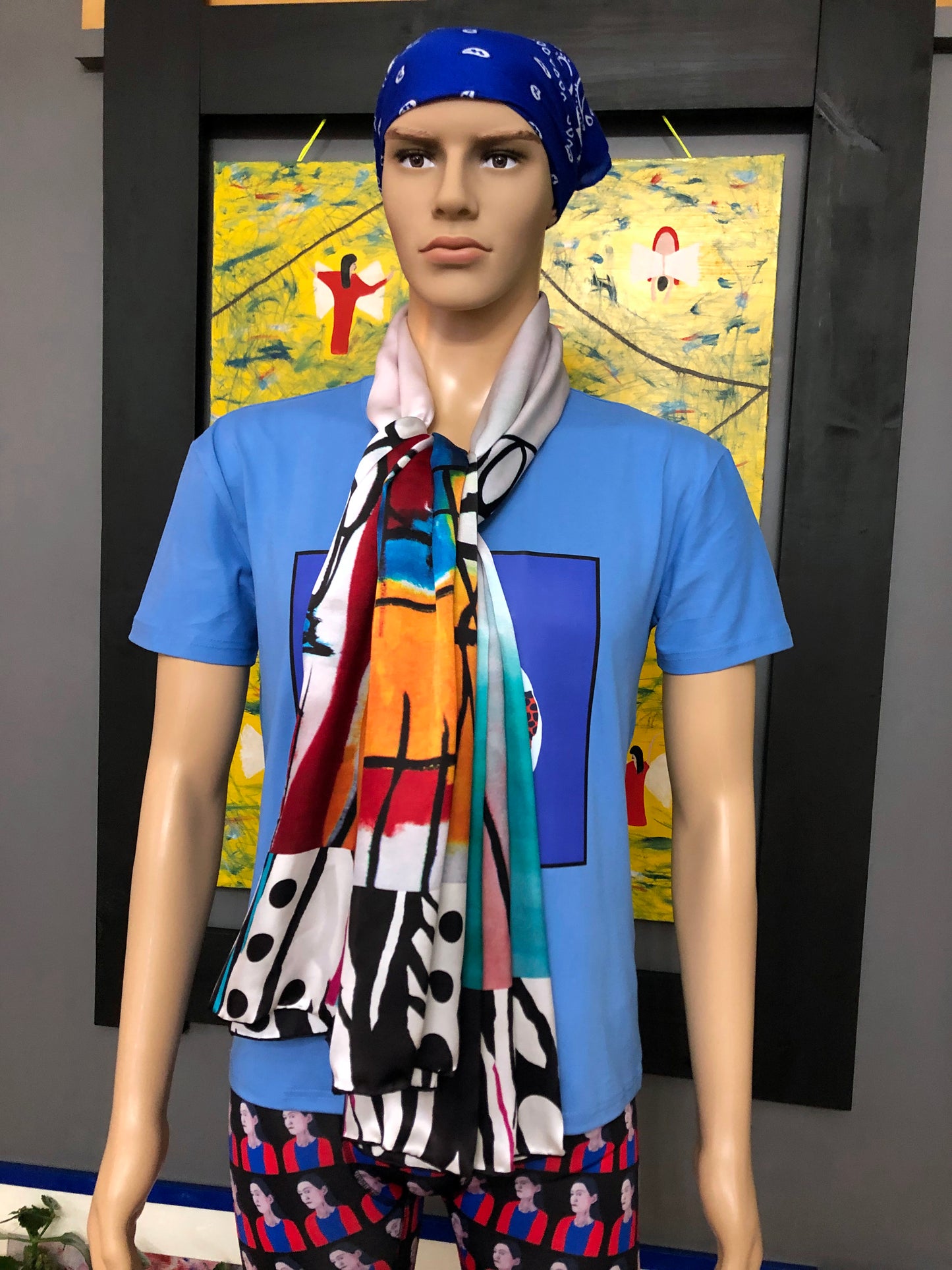 Silk Scarf 7 (Unisex) Abstract Art