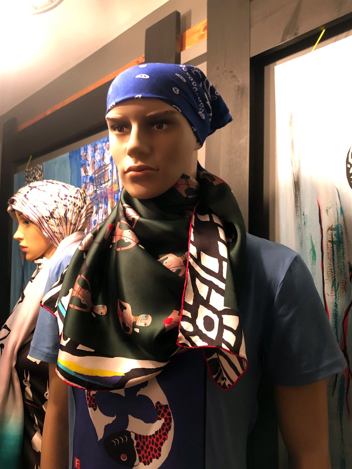 Silk Scarf 5 (Unisex) Nude Woman