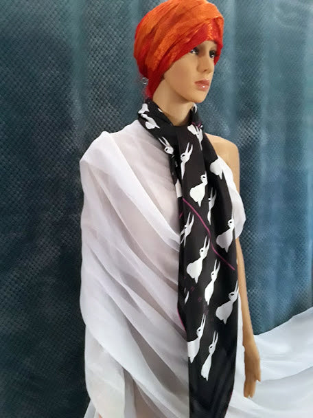 Silk Scarf 3 (Unisex) Bunny