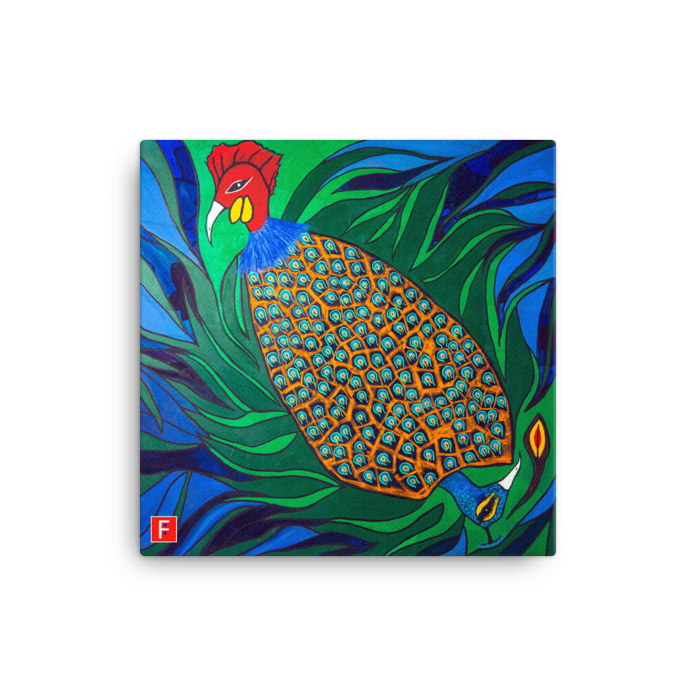 Canvas (16" X 16") Rooster & Phoenix 2