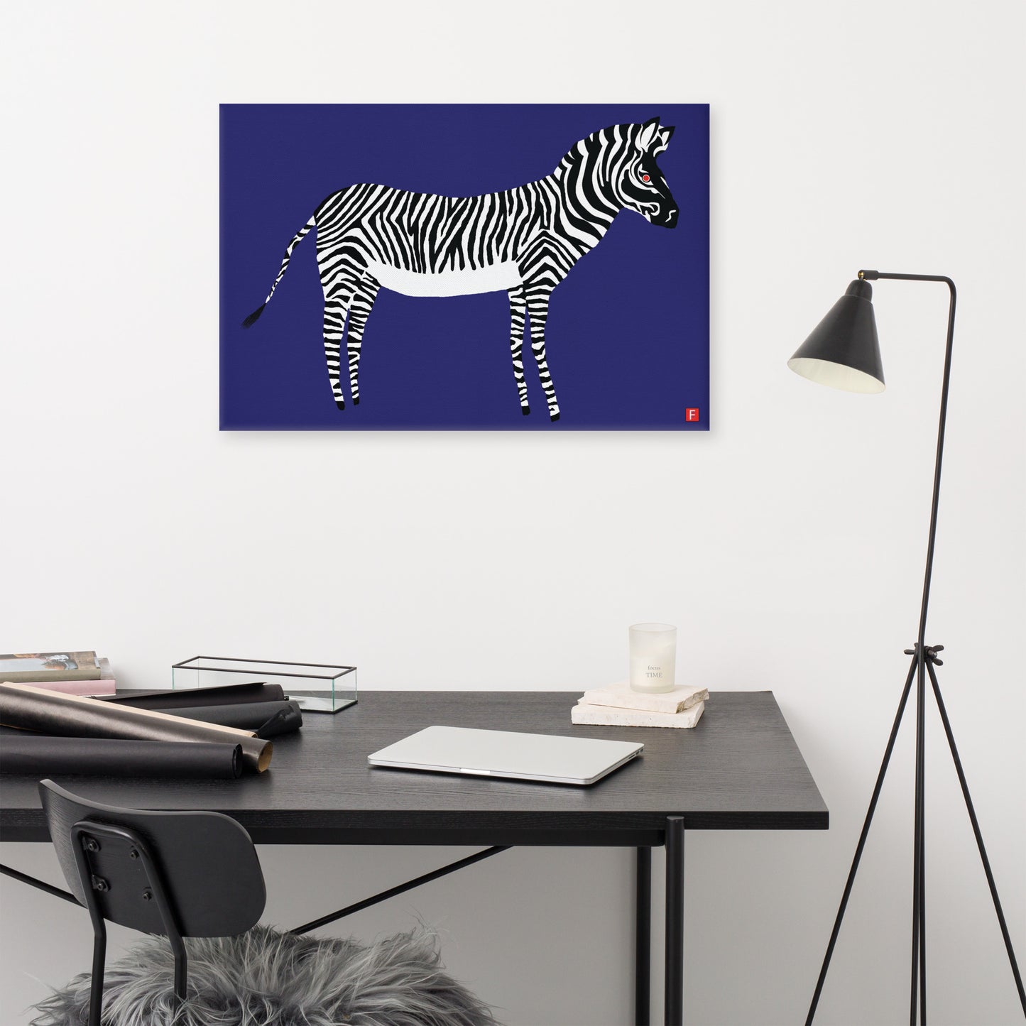 canvas (24" x 36") Zebra Red Eye