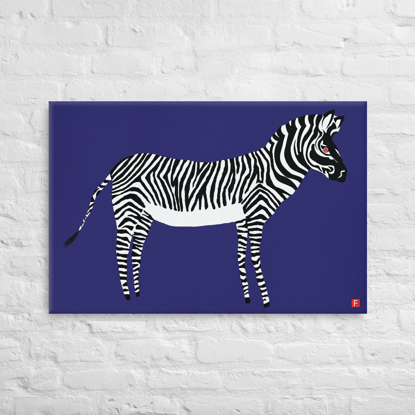 canvas (24" x 36") Zebra Red Eye