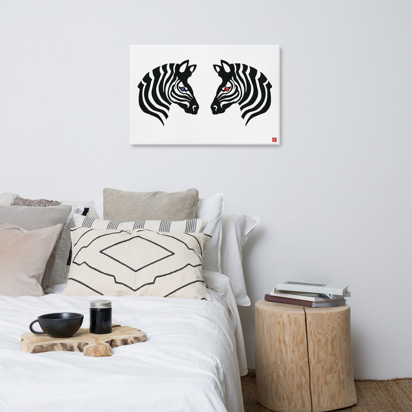 canvas (24" x 36") Zebra (A Kiss)