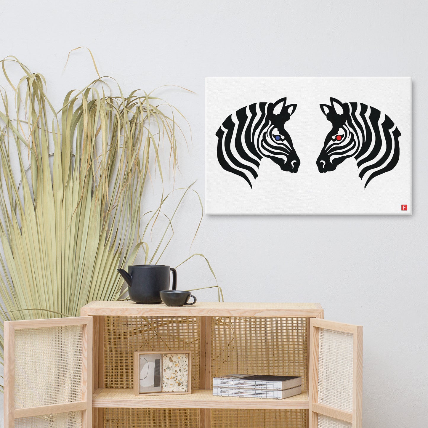 canvas (24" x 36") Zebra (A Kiss)