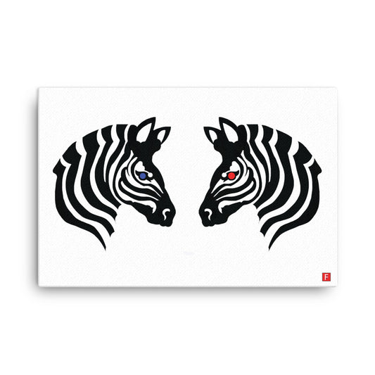 canvas (24" x 36") Zebra (A Kiss)