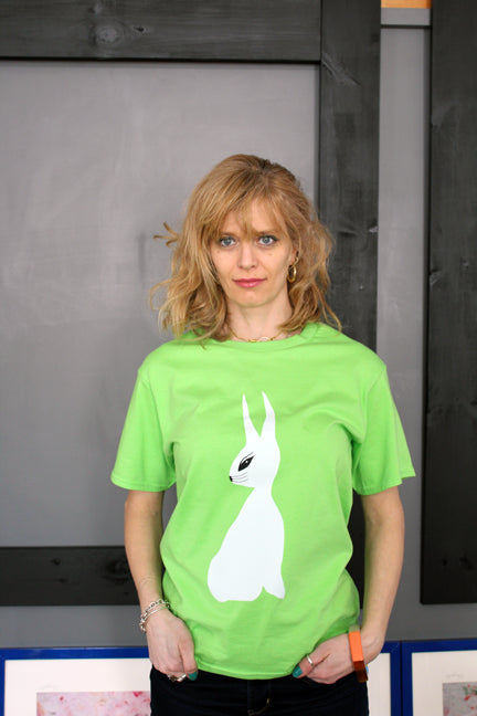Tee Shirt GREEN (Unisex) Rabbit Original Artwork